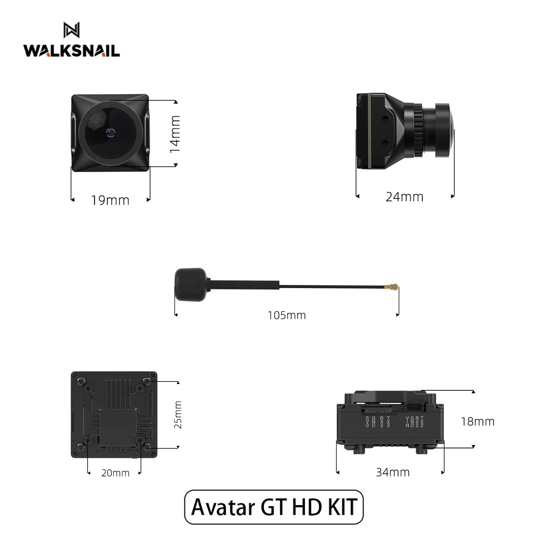 Walksnail Avatar GT HD KIT 2W  - Drone Kit With Camera avaliação e preço